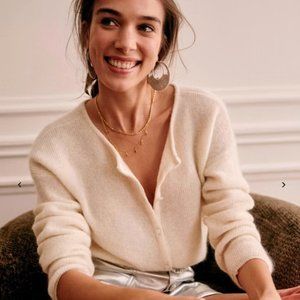 Sezane Gaspard Cardigan in Ecru
